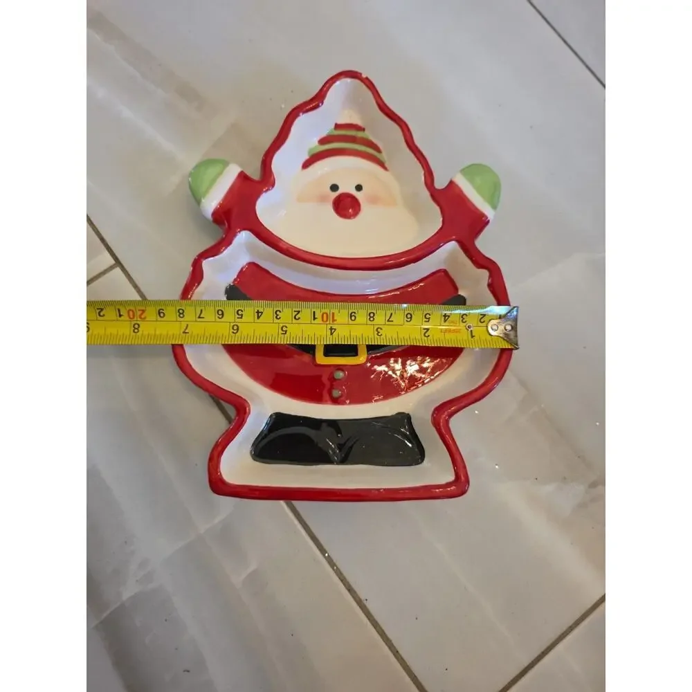 Santa‎ Candy Dish Christmas Plate Platter